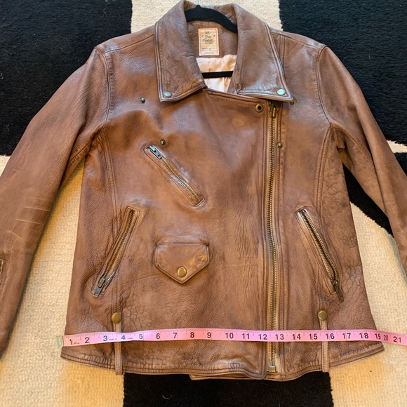 NWOT Free People Jealousy Leather Jacket Xsmall. Champagne. - Picture 13 of 14